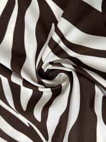 MaterniChic Summer Casual Zebra Print Maternity Halter Shirt