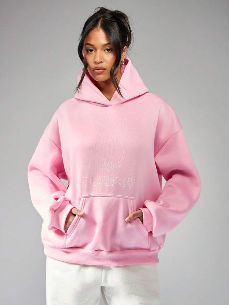 Missguided x Playboy 象徴的なバニーロゴ刺繍が施された、高級