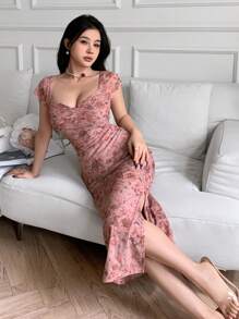 Feyla 女士休闲碎花修身连衣裙，适合休闲场合、生日、工作、夏季等各种场合，也适合毕业典礼等毕业典礼等毕业典礼等毕业典礼等场合。 - 彩色 - 查看 6