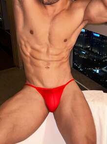 Tanga de lenjerie intima sexy pentru barbati cu bretele, minimalista si la moda