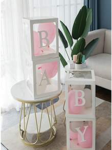 White Paper Balloon Storage Box,Valentine's Day,Thanksgiving Day - White - View 7