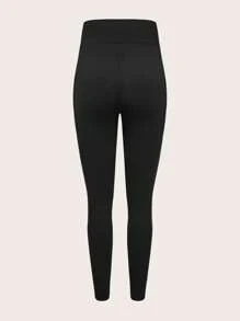 SHEIN Maternity Skinny Pants Black Gray Assorted Mesh Contrast Adjustable Waist Pregnant Women Solid Color High Elasticity Leggings, Suitable For Daily Casual Wear