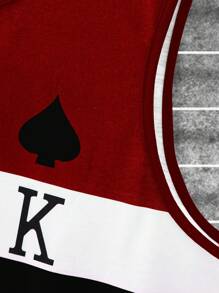 Manfinity Homme 2pcs/Set Patchwork Design Top & Shorts, Casual & Fashionable Summer Outfit - Multicolor - View 4