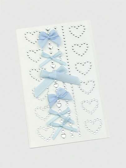 Kawaii 1 pieza Joyas para la cara con forma de mariposa de purpurina y corazón