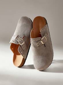 Solecia Women Casual Solid Color Flat Loafers - Dark Grey - View 6