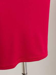 SHEIN Teen Girls Red Ruffle Ruffle Trim Dress - Red - View 4