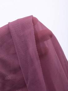 DAZY Vestido de verano elegante de malla transparente para mujer, vestido de fiesta, vestido de sol para mujer