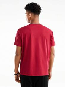 HOUSE OF THE DRAGON X SHEIN Camiseta de manga corta para hombre con estampado de letra y gráfico