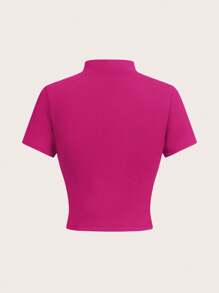 Exploreva Áo thun thể thao dáng ôm XH060 dành cho yoga, chạy bộ và hoạt động ngoài trời. - Màu Hồng Tươi - Xem 2