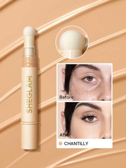 SHEGLAM Corrector Complexion Boost-Aplicador Con Cabezal De Esponja Chantilly Corrector LíQuido Mate Corrector De Color Iluminador De Larga DuracióN Corrector Hidratante Ligero Y Duradero Durante Todo El DíA Corrector De Invierno Para Navidad Y Marca Belleza Maquillaje CosméTico Para Mujeres NiñAs Perfecto Para OtoñO Invierno Ideal Para Y2K Elegante Moda Adecuado Para CumpleañOs Presente Fiesta Listo Mejor Color