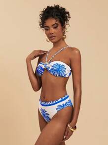 Travachic Women's Spaghetti Strap Top And Triangle Bottoms Swimwear, Graphic Beachwear Women, High Waisted Bikini, Push Up Bikini, Summer Beach Vacation,Backless,Beachwear High Waisted,Beach Outfits For Woman,Sexy,Summer Outfits For Women, For Beach Vacation For Summer Beach Vacation,Boho,Vacation,LINEN,Crochet