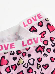1 pieza Panty de niña con estampado de corazón dulce y fresco - Multicolor - Ver 6