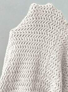 Chiquease 女式钩针夏季连衣裙，简约时尚 - 白色 - 查看 7