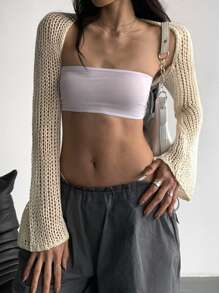 StreetHx 女式街头风格纯色轻便休闲针织开衫，春夏，女式夏季服装