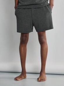 SUMWON 舒适纹理亨利短套装家居服两件套运动休闲服秋季春夏季舒适家居必需品