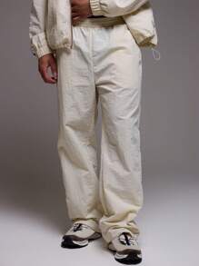 Musero Pantalon de survêtement ample et léger pour hommes, taille élastique, PRINTEMPS ÉTÉ - Nude - Voir 2