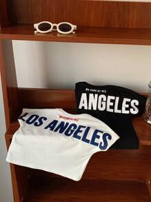 SHEIN 2pcs/Set Baby Boy Summer Casual Classic Solid Color & Big Letter Pattern Knit Short Sleeve T-Shirt Sets - Multicolor - View 4