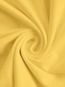 SHEIN MOD Halter V-Neck Cinching Waist Dress, Stylish And Suitable For Summer - Yellow - View 3