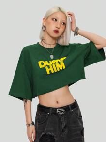 Coolane 图案T恤，简约时尚，适合夏季 - 綠色 - 查看 3