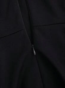 Sweetra Women's Autumn/Winter Collegiate Style Minimalist Bardot Ruched Waist Contrast Color Mini Dress, Figure-Flattering