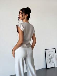 Firerie Thời trang mùa hè thanh lịch lãng mạn cho nữ, phong cách thanh lịch gợi cảm, công sở, áo ngắn tay cho nữ/công sở, ngày của phụ nữ, tiệc tùng cho nữ, kỳ nghỉ ở bãi biển cho nữ, mùa tốt nghiệp trở lại trường cho nữ, hẹn hò lãng mạn, sinh nhật, lễ phục sinh cho nữ, lễ hội hóa trang Brazil, lễ hội âm nhạc, mùa xuân và mùa hè cho nữ, mùa cưới, váy cho nữ dự tiệc trưa thu/đông - trắng - Xem 3