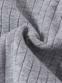 4pcs Baby Girls Casual Solid Color Frill Trim Short Sleeve Knit Top - Multicolor - View 5