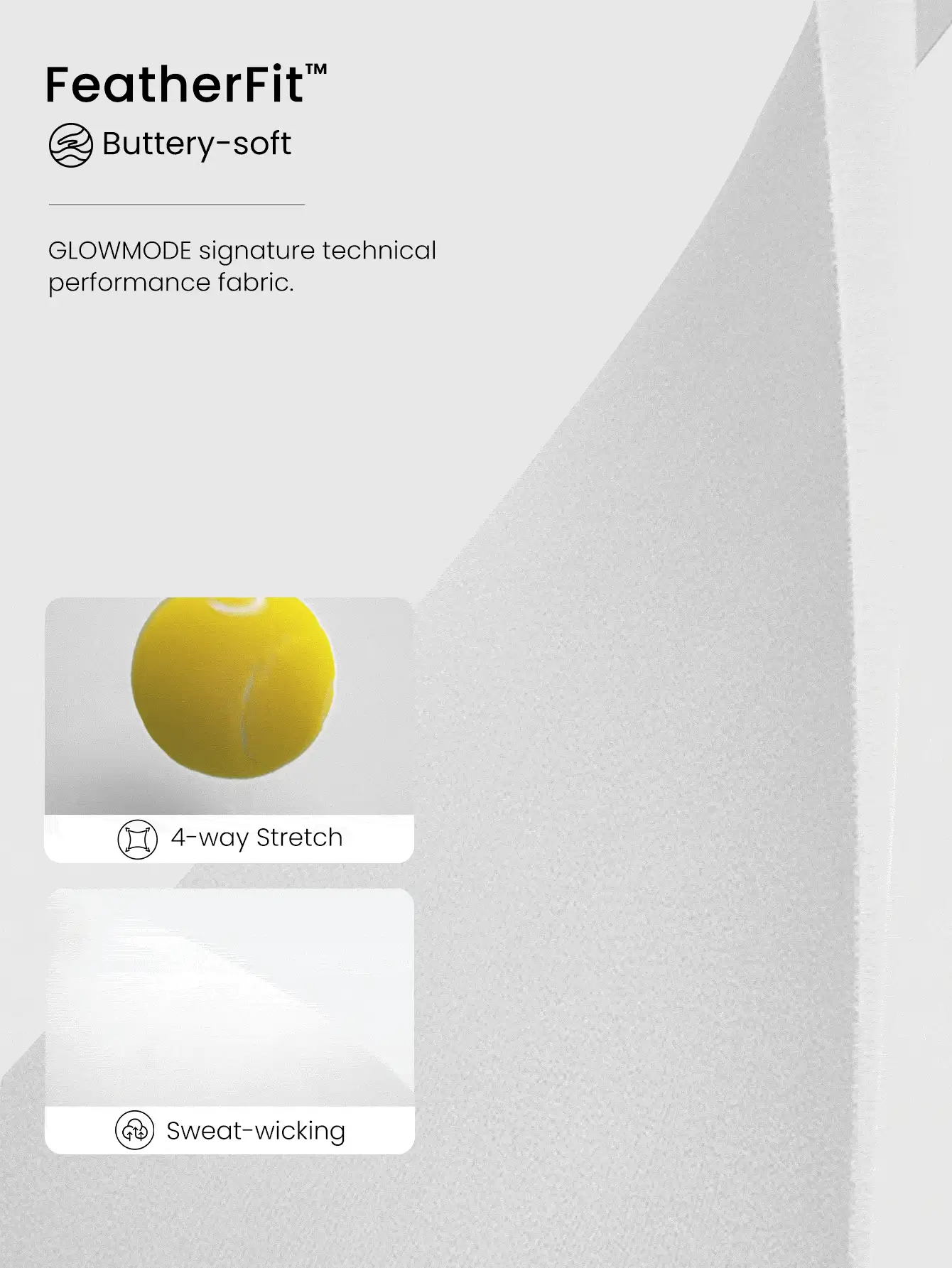 GLOWMODE 4.3" FeatherFit™ High-Rise Waist Shorts With Built-In Shorts Non-Slip Grips Low Impact Yoga Pilates Studio Daily Casual Wear - White - View 6