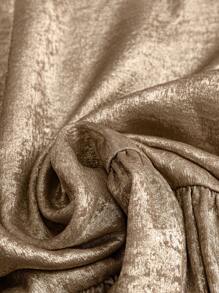 SHEIN Clasi 女士夏季编织金属无袖露背系腰 A 字形荷叶边下摆休闲度假连衣裙 - 金色 - 查看 4