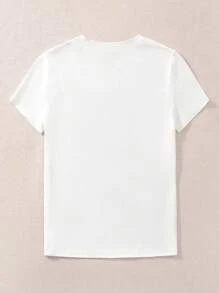 Personalized Bride's Gift, Bride's Short Sleeve T-Shirt, Engagement Gift, Unique Bride's Shower Gift, Future Mrs. T-Shirt - White - View 2