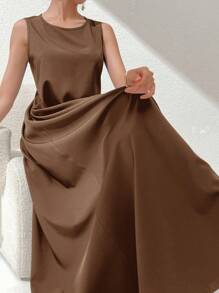 Al Najma Women's Solid Color Long Casual Arabian Dress With Buttons - Multicolor - View 7