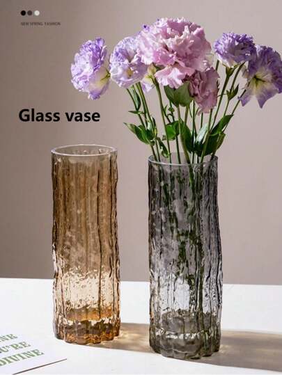1pc Creative Glacier Glass Vase, Living Room ation, Home/Shop/Office, Ideal Both Fresh Dry Flowers, Can Create Joyful Com Tafel Atmosphere, Great As Dining ation. view 13