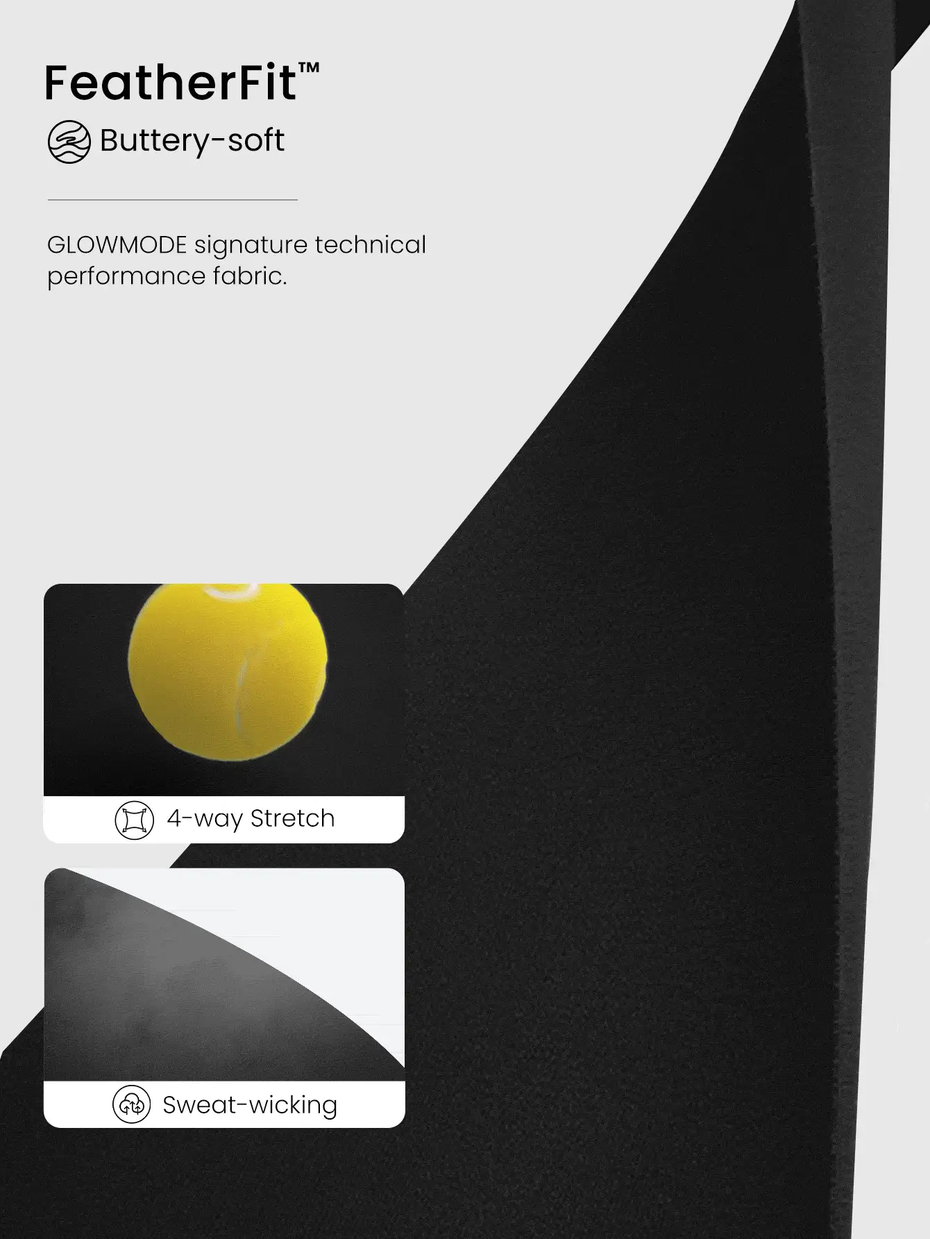 GLOWMODE Áo ngực hở lưng cổ chữ V sâu FeatherFit™, dây đeo rộng, tác động thấp, tập yoga, pilates, mặc thường ngày, có thể tháo rời cúp ngực - màu đen - Xem 4