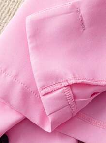 Flirla Plus Size Women's Elegant French Solid Color Lapel Raglan Sleeve Short Blazer Jacket Graduation,Back To School,Teacher Outfits For Women