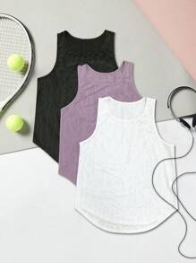 Easithlete 女士几何印花圆领日常健身运动背心 - 彩色 - 查看 3