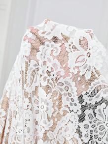 Fleurora 春夏优雅通勤办公室黑白针织圆领系带中长无袖大码连衣裙 - 米色 - 查看 10