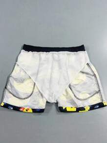 Surfspeed Short de playa con cordón para hombre con estampado de pato - Multicolor - Ver 8