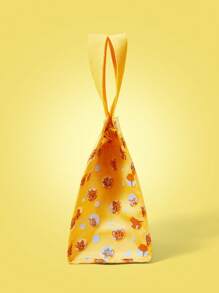 TOM & JERRY X SHEIN 黄色卡通老鼠印花时尚保温午餐袋、实用包、午餐袋、冷藏袋 - 黃色 - 查看 3