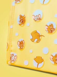 TOM & JERRY X SHEIN 黄色卡通老鼠印花时尚保温午餐袋、实用包、午餐袋、冷藏袋 - 黃色 - 查看 5