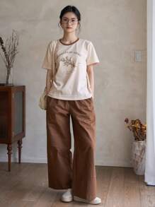 FRIFUL 花朵印花短袖T恤 SPARKLES OF LIGHT 2003 IN THE SUNLIGHT 休闲时光，图案T恤