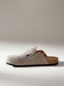 Solecia Women Casual Solid Color Flat Loafers - Dark Grey - View 3