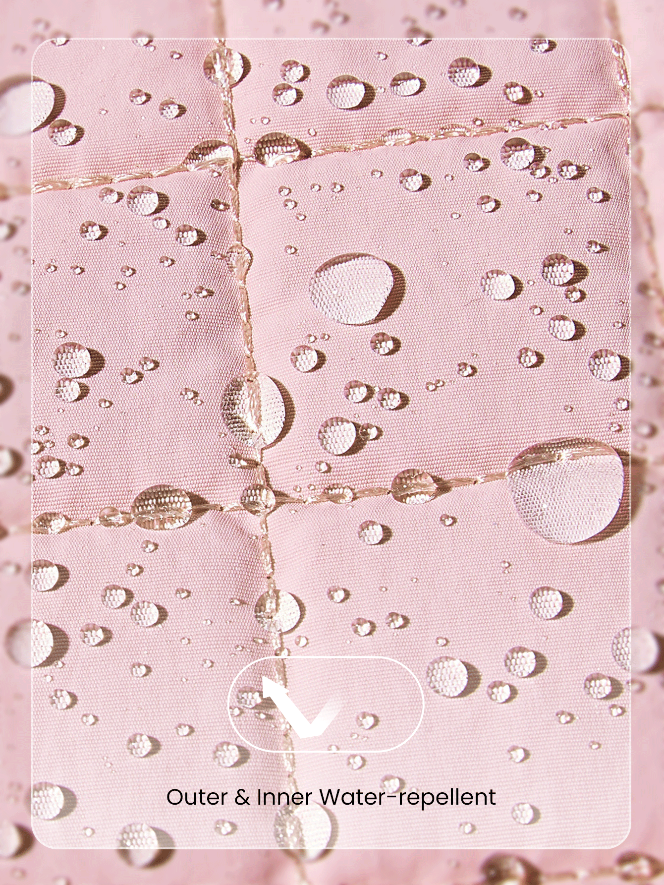 GLOWMODE 7L Water-Resistant Make It Quilted Dual Handle Tote Bag With Multi Pockets Daily Casual - Pink - View 5