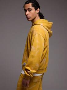 Musero Full Zip Washed Oversized Full Zip Hoodie Tracksuit Only - Multicolor - View 4