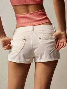 Bohemela BOHO Plain Woven Low Waist Women Casual Shorts With Pockets Shorts Short Outfits For Women Slim Fit Women Summer Shorts Summer Outfits For Women Shorts