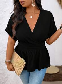 SHEIN Clasi 女士休闲收腰 A 字形衬衫