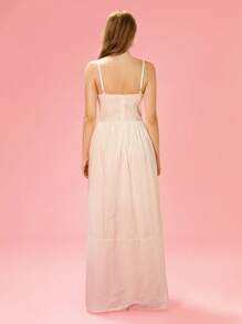 SHE(IN) BRASIL Ruched byst Frill Trim Cami Dress - Vitt - Visa 2