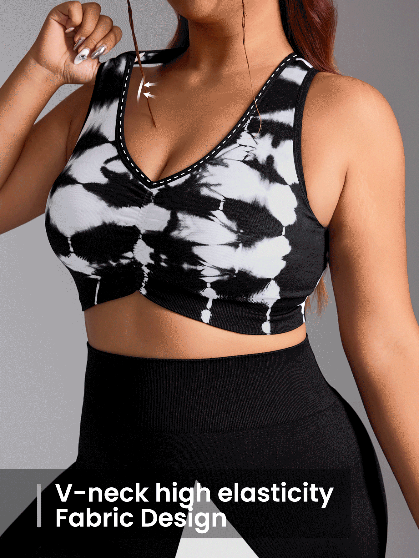 Easithlete 3pcs/Set Plus Size Women Bra, Long Pants & G-String - Multicolor - View 4