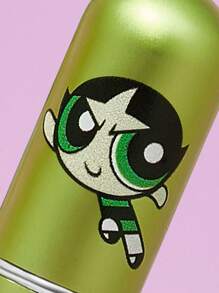 THE POWERPUFF GIRLS X SHEIN 1pc 5ml/0.2oz Cartoon Pattern Printing Spray Bottle, Bottom Fillable For Liquids, Can Be Used To Hold Perfume, Skincare Water, And Other Liquid Products, Compact Body For Easy Portability, Buttercup,Heart,Friendship