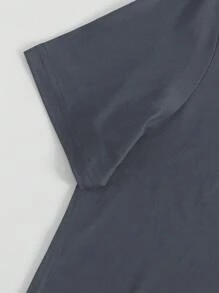 Manfinity LEGND Camiseta casual de manga corta de ajuste slim con estampado de lema y floral para hombres de talla grande, camisas de hombre, camisas urbanas, camisetas gráficas