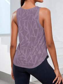 Easithlete 女士几何印花圆领日常健身运动背心 - 彩色 - 查看 7