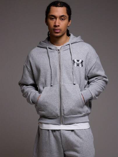 Musero Double 'M' Logo Full Zip Oversized Hoodie Tracksuit Only